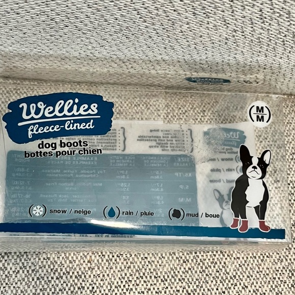 Dog Boots Fleece Lined For Rain Snow Mud Cold Weather Size Med - Picture 5 of 10